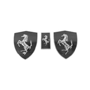 Carbon Fiber Ferrari Replica Carbon Fiber Scuderia Shields and Hood Badge - Ferrari 458 Italia/Spider