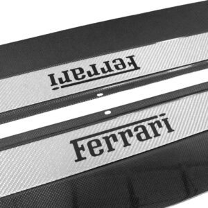 Carbon Fiber, Custom Carbon Fiber Door Steps with Silver Inserts F355 Ferrari