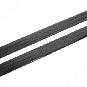 Carbon Fiber Right and Left Embossed Door Sill Trim - Ferrari F8 Tributo, 488 GTB/Spider 2016+