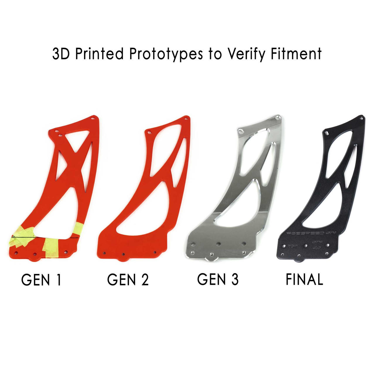 Fabspeed Porsche 981/718 Cayman GT4 Monoblock Wing Risers (2015+) - Image 9