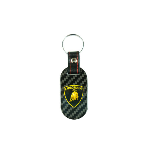 Fabspeed Lamborghini Shield & Script Carbon Fiber Keyring - Image 2
