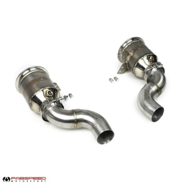 Fabspeed Porsche 992 Twin Turbo / Twin Turbo S Sport Catalytic Converters with GT2RS Style Outlets (2021+) - Image 2